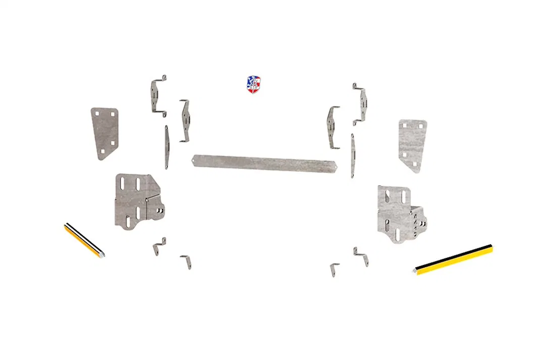 6172DFBH – ROAD ARMOR Driving/ Fog Light Mounting Bracket, Mounts In Front Bumper Bolt On Raw Steel